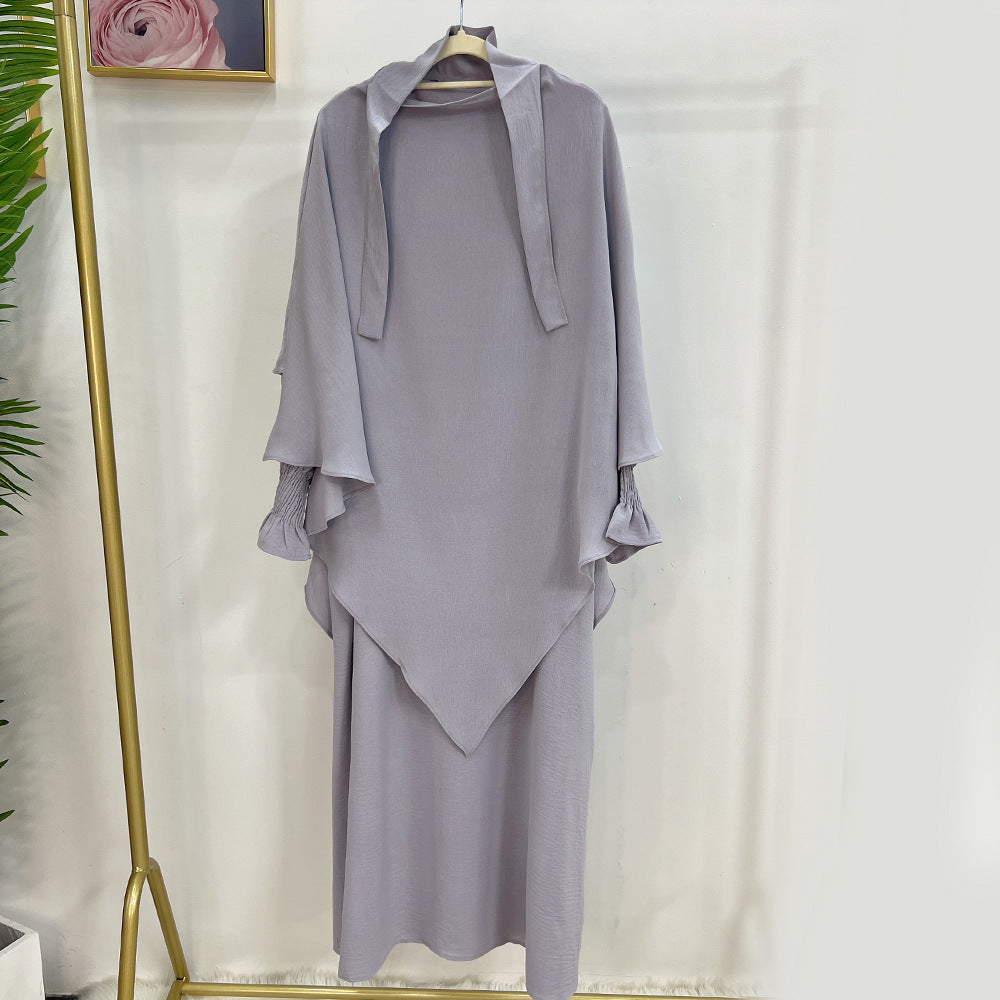 Lunar Elegance Abaya and Hijab 2 Piece Set - Muslim House