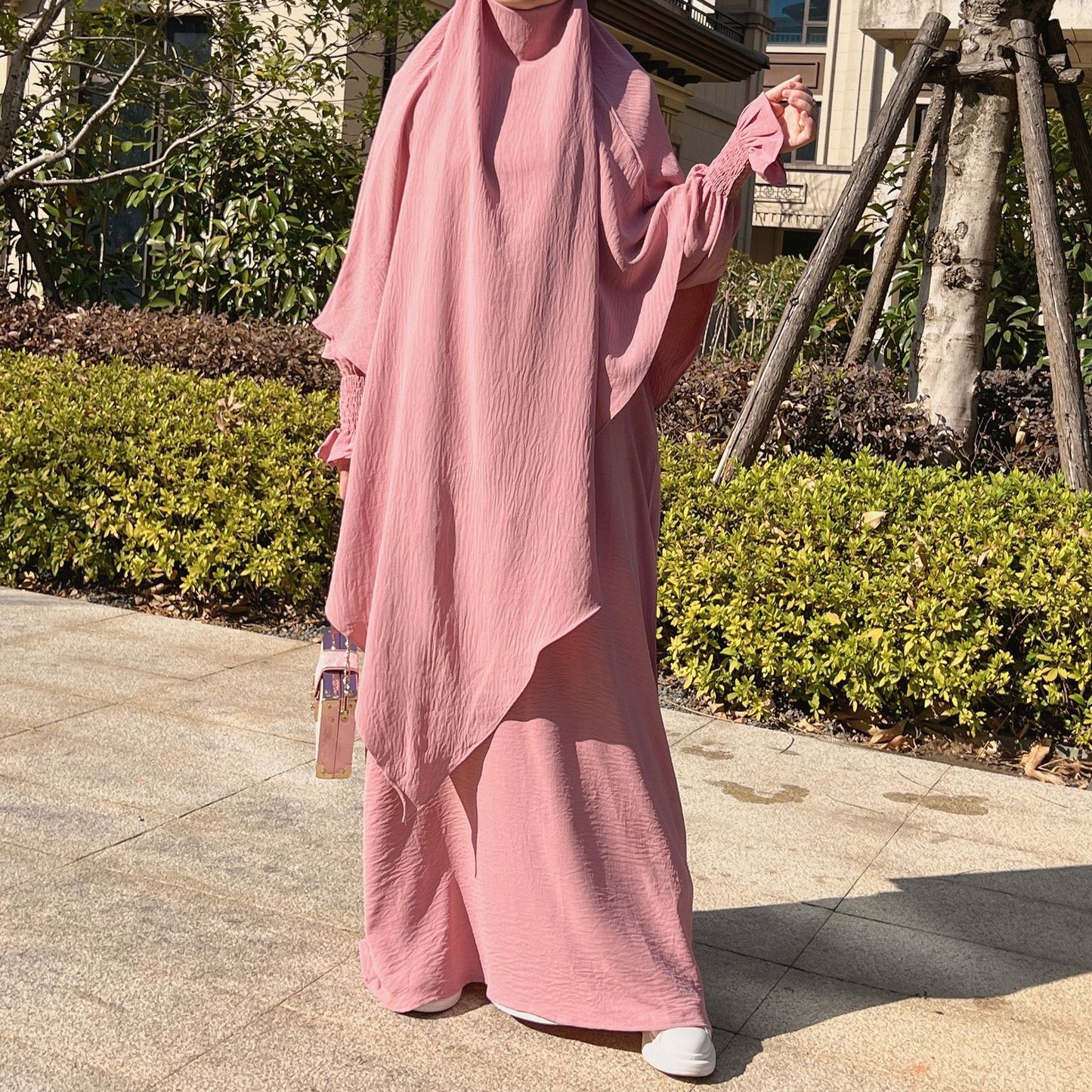 Lunar Elegance Abaya and Hijab 2 Piece Set - Muslim House