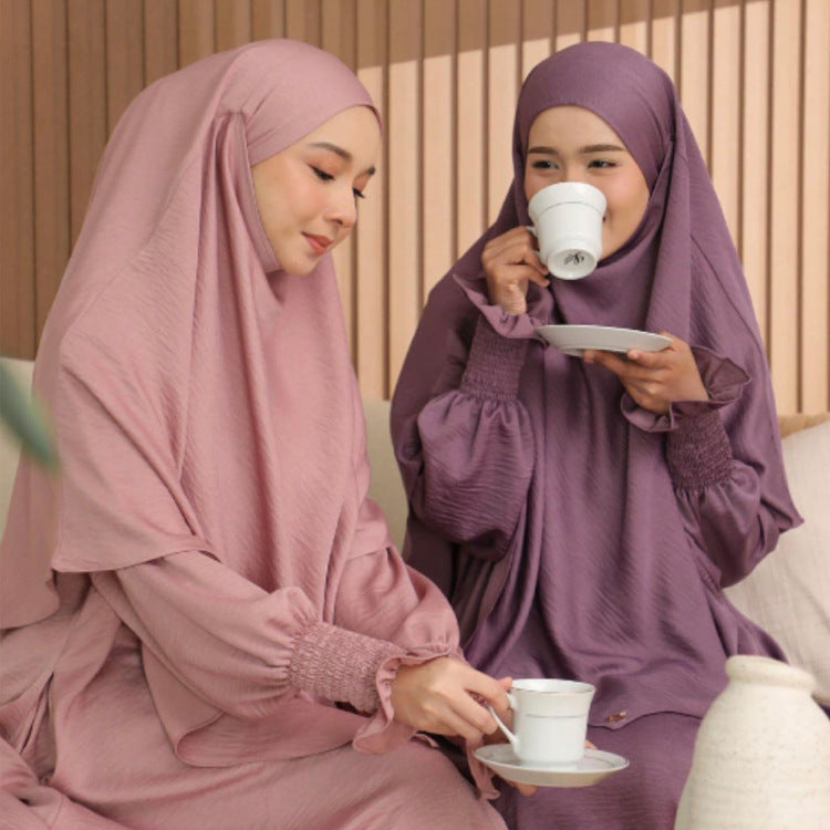Lunar Elegance Abaya and Hijab 2 Piece Set - Muslim House