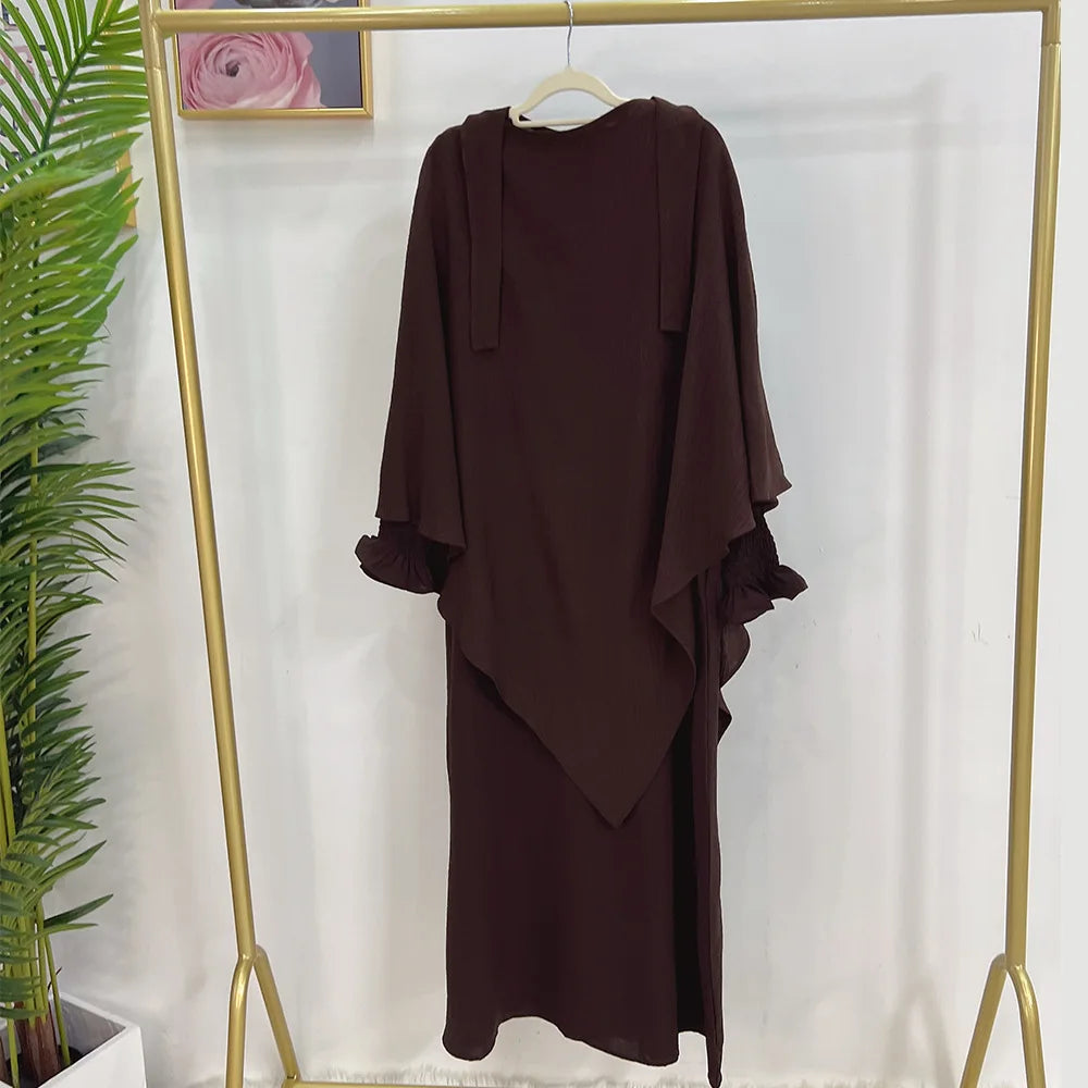 Lunar Elegance Abaya and Hijab 2 Piece Set - Muslim House