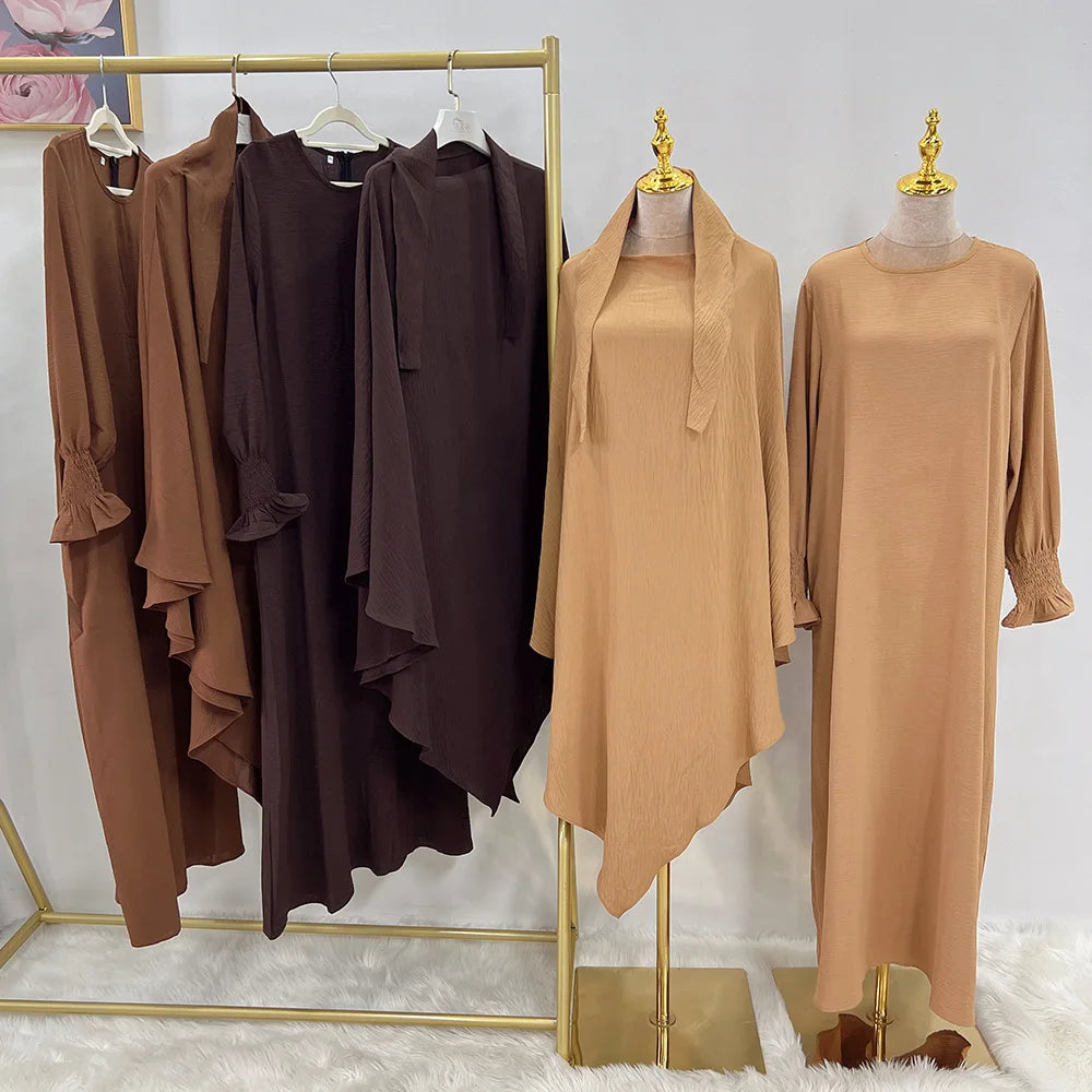 Lunar Elegance Abaya and Hijab 2 Piece Set - Muslim House