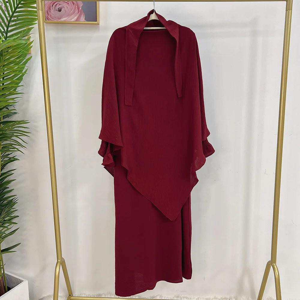 Lunar Elegance Abaya and Hijab 2 Piece Set - Muslim House