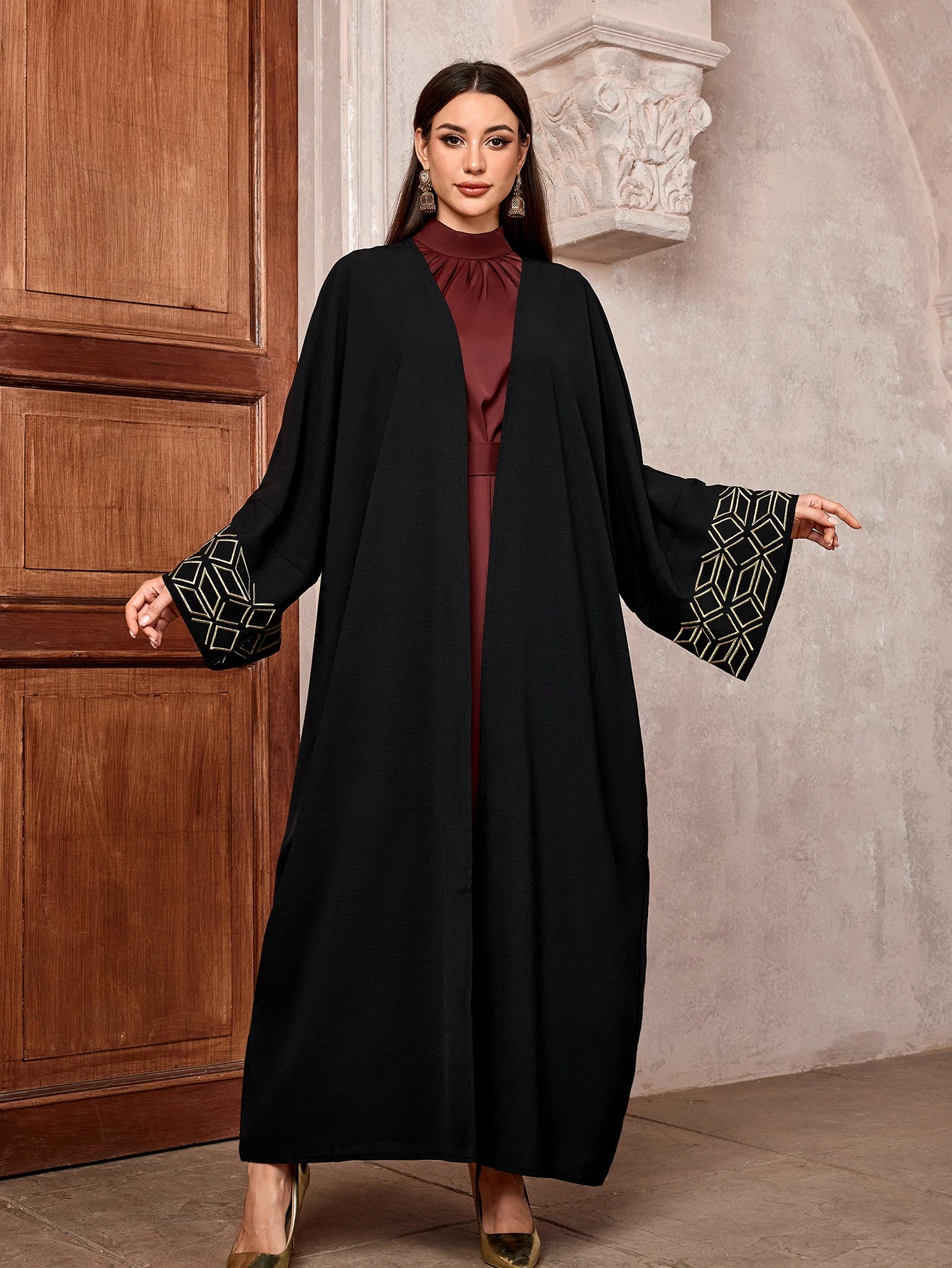 Graceful Flow Abaya and Headscarf - Muslim House
