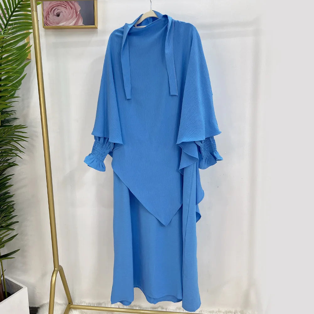 Lunar Elegance Abaya and Hijab 2 Piece Set - Muslim House
