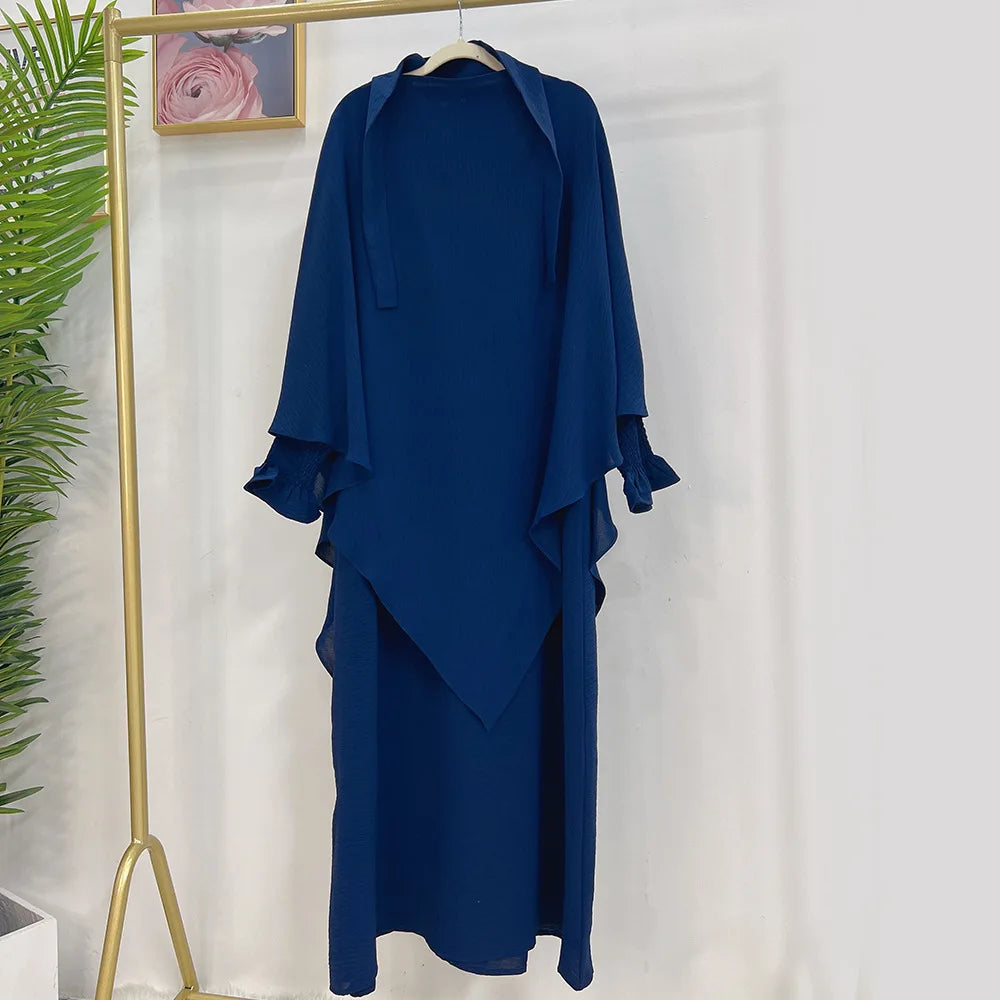 Lunar Elegance Abaya and Hijab 2 Piece Set - Muslim House