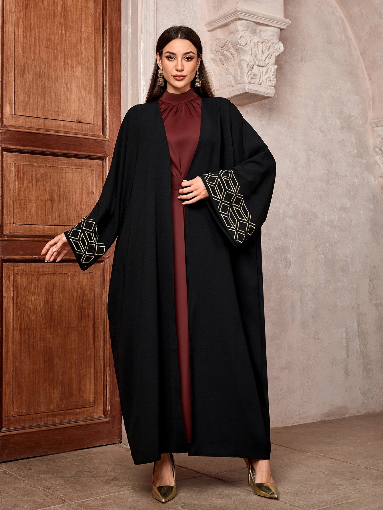 Graceful Flow Abaya and Headscarf - Muslim House