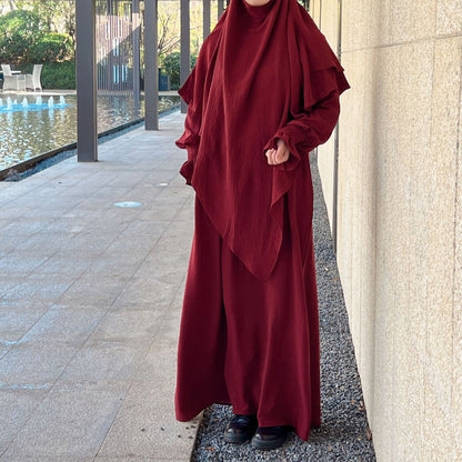 Lunar Elegance Abaya and Hijab 2 Piece Set - Muslim House