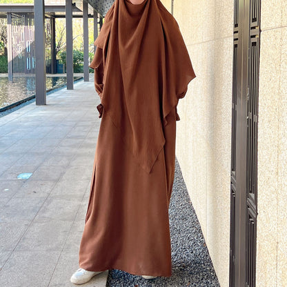 Lunar Elegance Abaya and Hijab 2 Piece Set - Muslim House