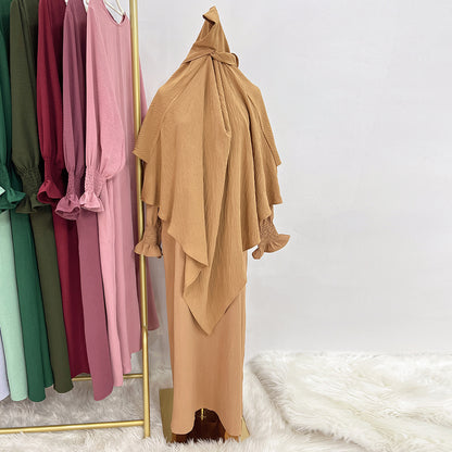 Lunar Elegance Abaya and Hijab 2 Piece Set - Muslim House