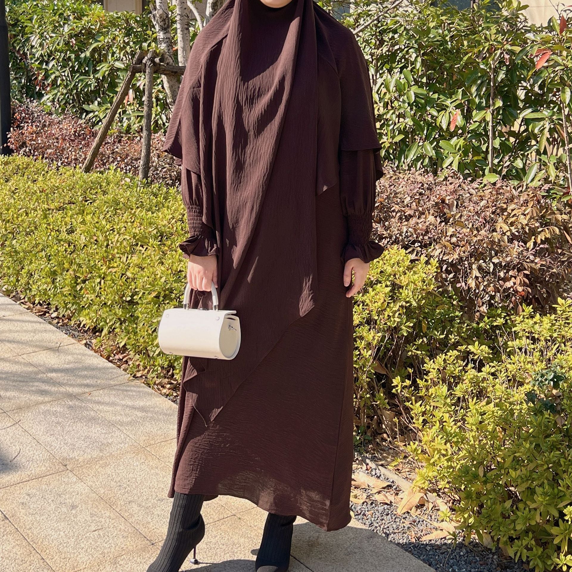 Lunar Elegance Abaya and Hijab 2 Piece Set - Muslim House