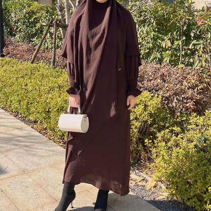 Lunar Elegance Abaya and Hijab 2 Piece Set - Muslim House