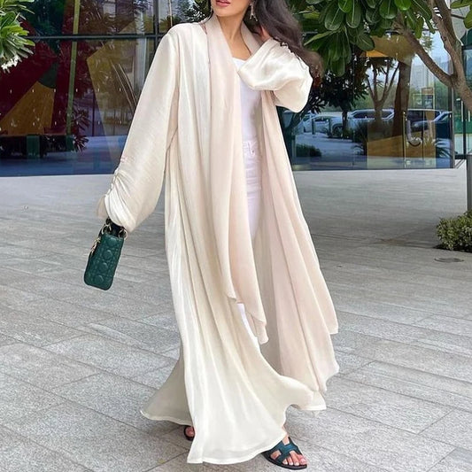 Luxe Satin Kimono Abaya - Muslim House