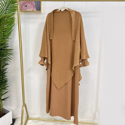 Lunar Elegance Abaya and Hijab 2 Piece Set - Muslim House