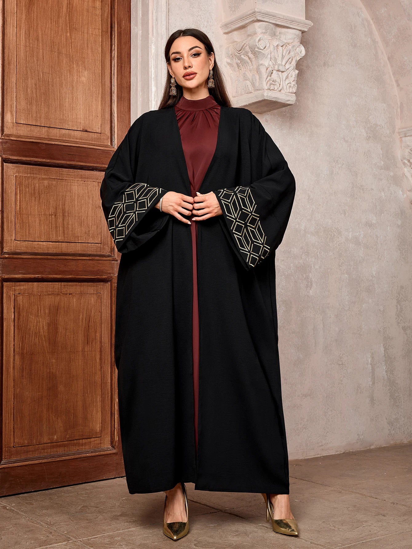 Graceful Flow Abaya and Headscarf - Muslim House