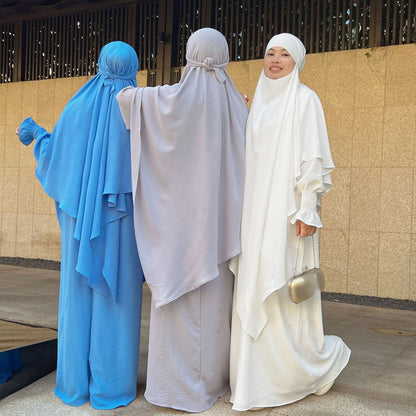 Lunar Elegance Abaya and Hijab 2 Piece Set - Muslim House