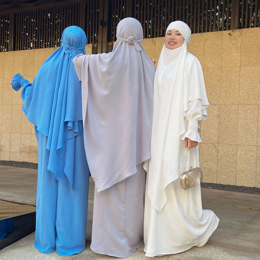 Lunar Elegance Abaya and Hijab 2 Piece Set - Muslim House